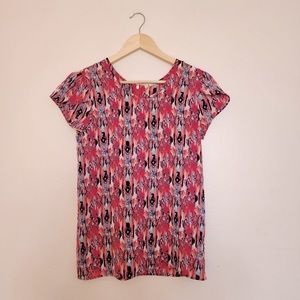 Japna Multicolored Tulip Short-Sleeve Shirt Size Small